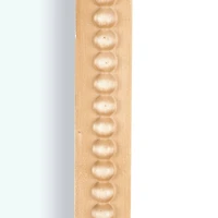 Light Brown Wooden Scroll Oval Room Wall Mirror with Beaded Frame