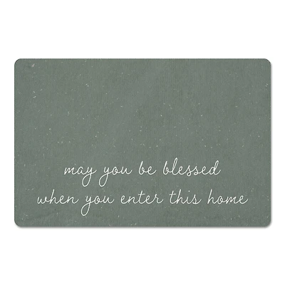 18" x 27" Sage May You Be Blessed When Enter Home Floor Mat