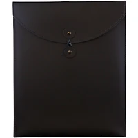 JAM Paper 9.5" x 12.5" Leather Portfolio with Button & String