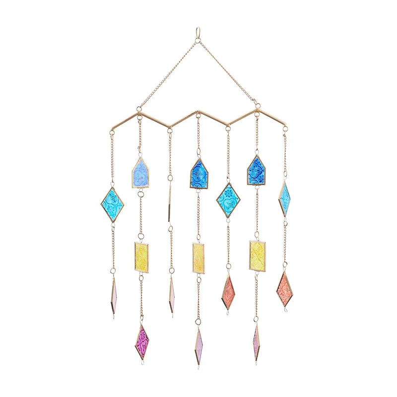 The Novogratz Multi Metal Contemporary Windchime, 29" x 17" x 2"