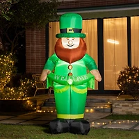 Glitzhome® 8ft. Lighted St. Patrick's Day Leprechaun Inflatable Décor