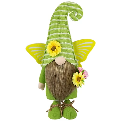 16" Green & Yellow Butterfly Gnome Spring Figurine