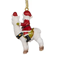 Design Toscano Santa's New Ride Llama Holiday Ornaments, 3ct.