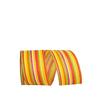 JAM Paper 2.5" x 20yd. Wired Stripes Bright Combo Ribbon