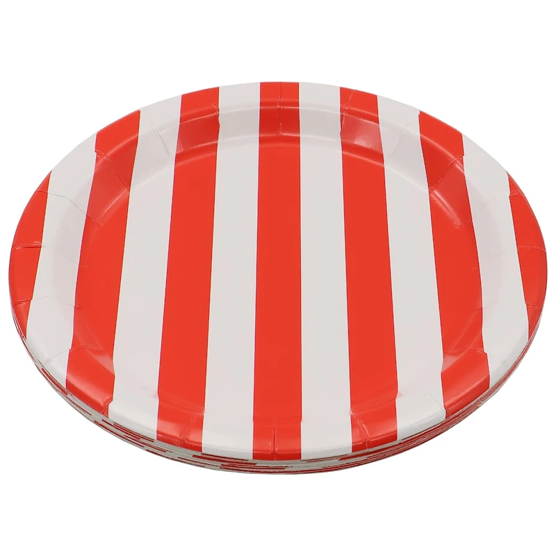 7" Red & White Stripes Snack Plates, 10ct. by Celebrate It™