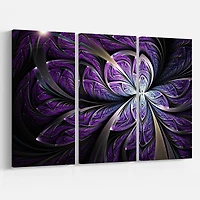 Designart - Glittering Purple Fractal Flower