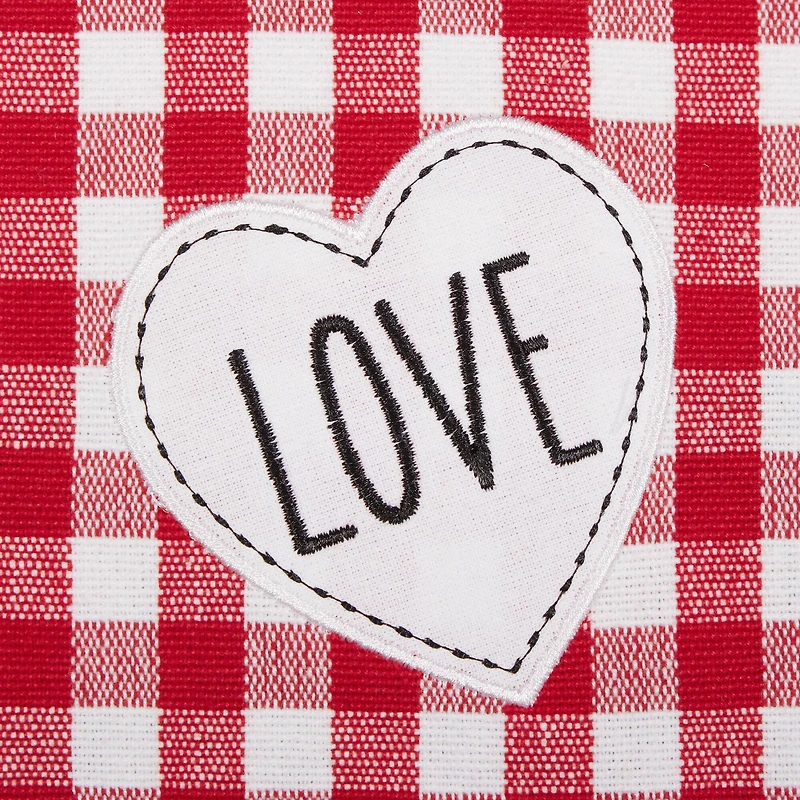 DII® Love and Xoxo Checkers Embellished Placemats (Set of 4)