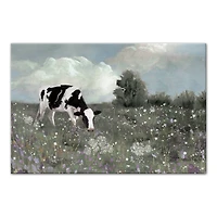 Cow In A Field 18" x 12' Canvas Wall Art