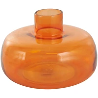 Orange Glass Rounded Vase Set