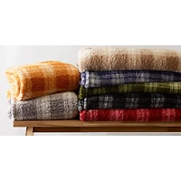 DII® Pumpkin Spice Farmhouse Plush Plaid Throw