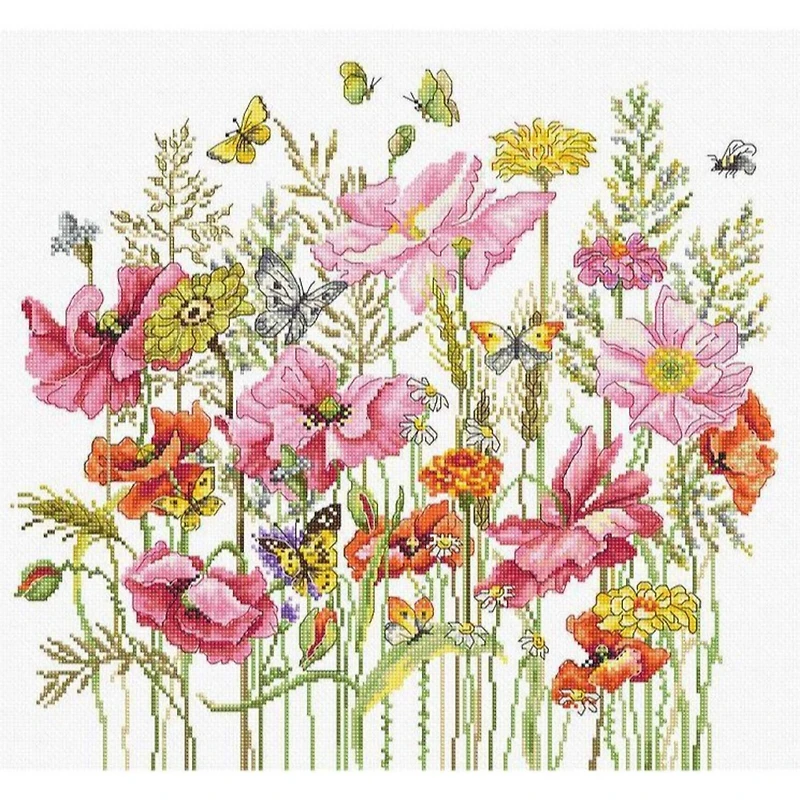 Luca-s August Bouquet Counted Cross Stitch Kit