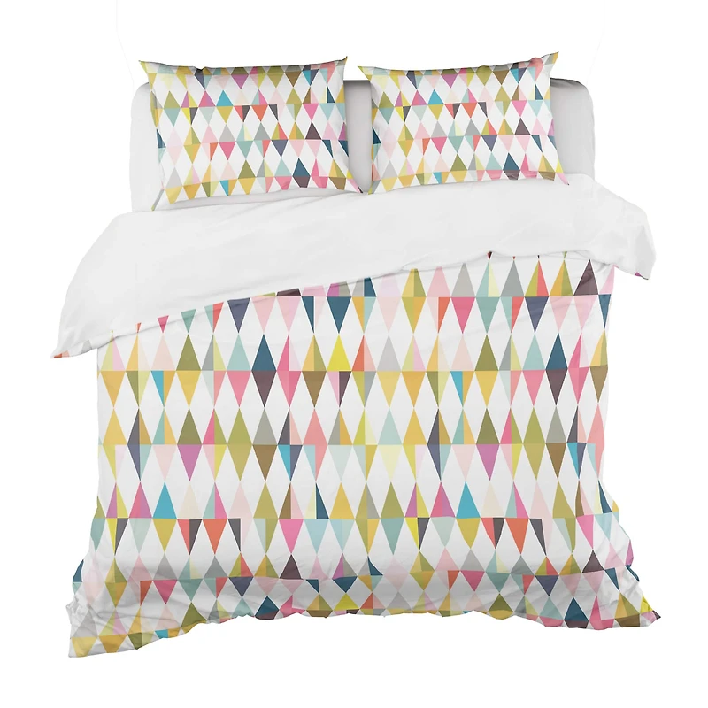 Designart Diamond Retro VII Mid-Century Duvet Cover Set