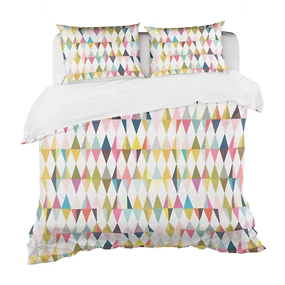 Designart Diamond Retro VII Mid-Century Duvet Cover Set