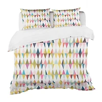 Designart Diamond Retro VII Mid-Century Duvet Cover Set