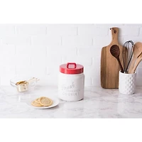 DII® 9" Red & White Ceramic Cookie Jar