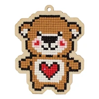 Wizardi Diamond Painting Kit Teddy Bear Heart