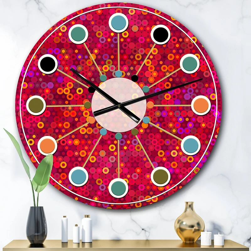Designart 'Circular Retro Design Iii Mid-Century Modern Wall Clock