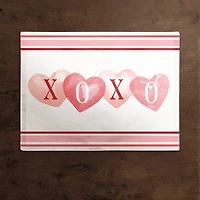 XOXO Hearts & Stripes Poly Twill Placemat