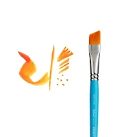 Princeton™ Select™ Artiste Series 3750 Short Handle Angle Shader Brush