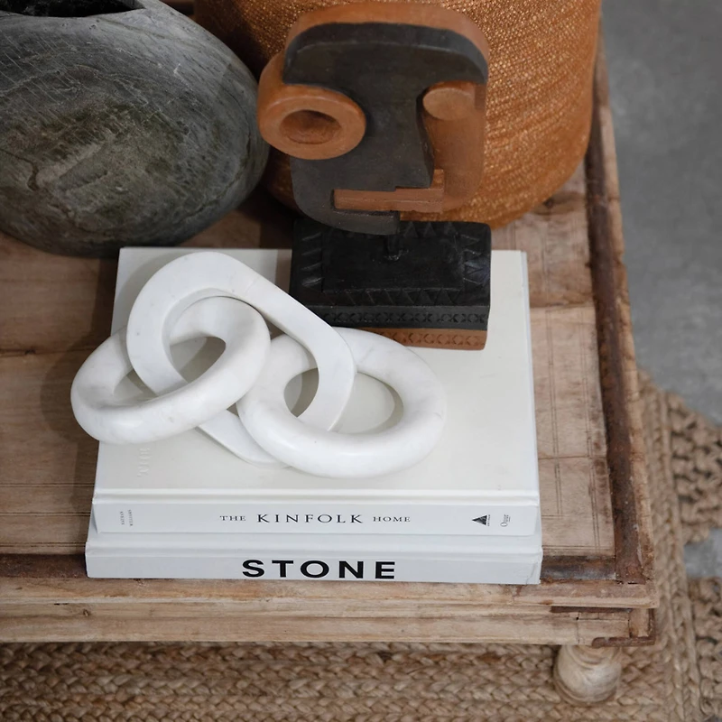 Hello Honey® 11" White Marble Chain Décor