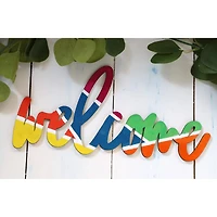 Leisure Arts® 12" Wood Welcome Word