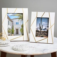 Hello Honey® 2 Pack White & Gold Photo Frame