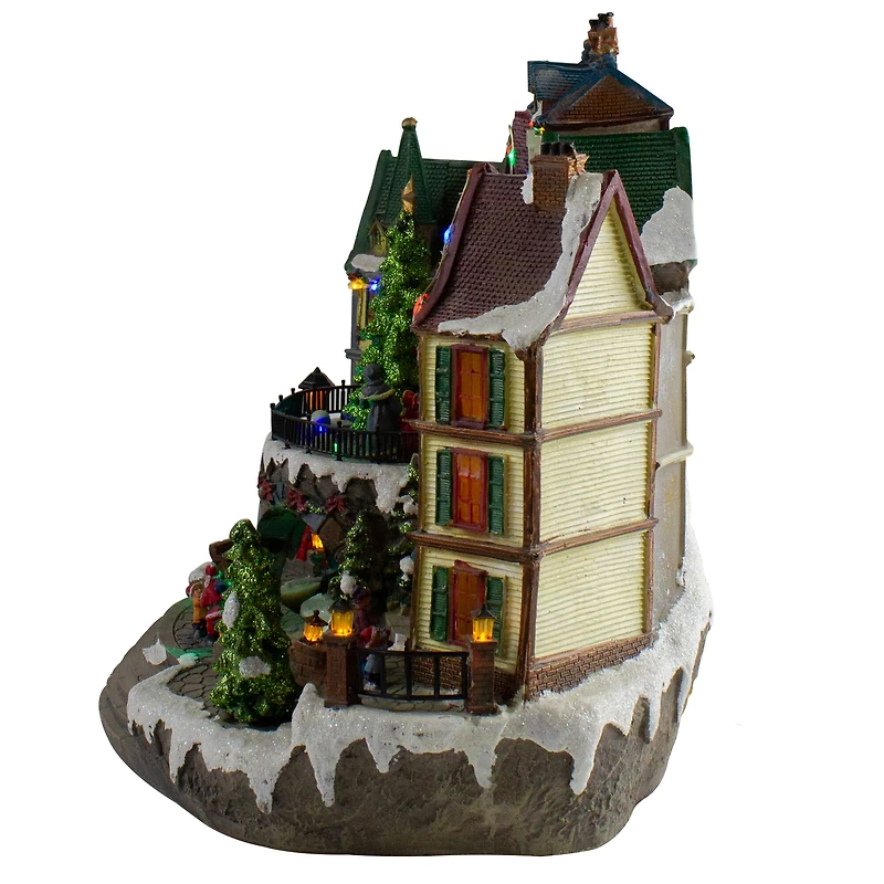 15" Gray & Green LED Lighted Big Christmas Tree With Kids