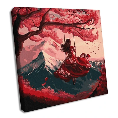 Ideyka Flying on a Swing Painting by Numbers Kit