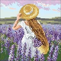 Crafting Spark Girl in Lavender Field Diamond Painting Kit