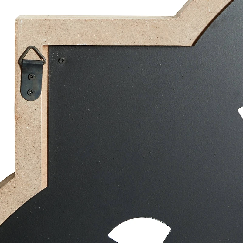 Black Metal Farmhouse Wall Clock, 32" x 32" x 2"