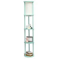 Simple Designs™ 62.5" Round Floor Lamp with 2 USB Ports and 1 Outlet