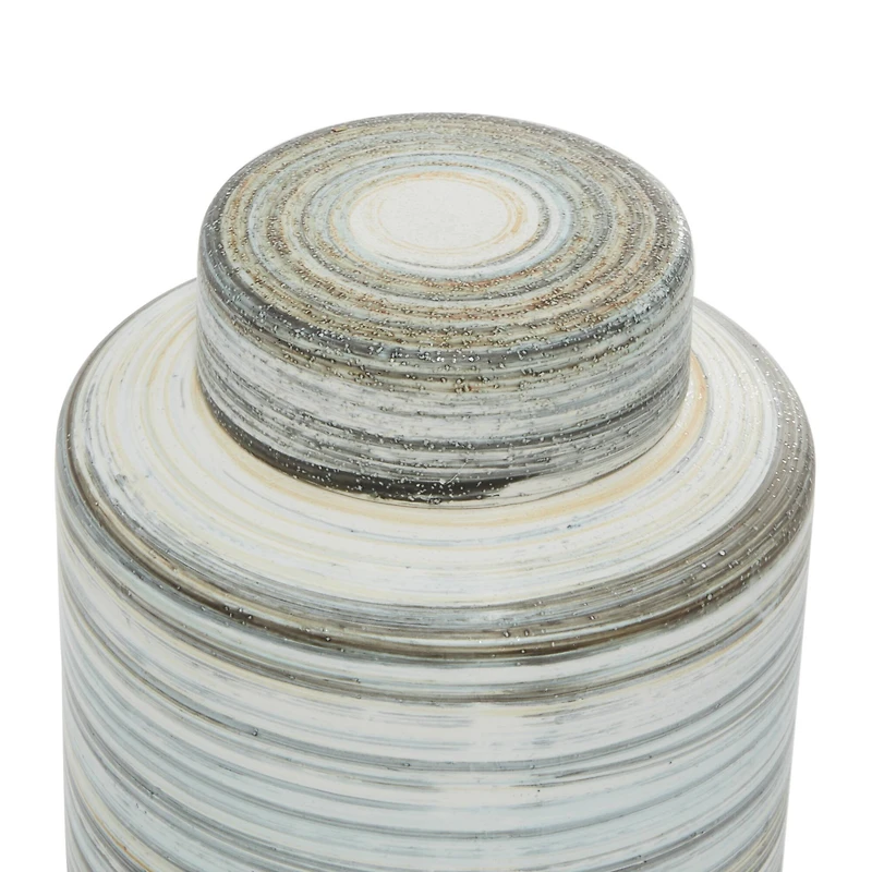 Gray & White Ceramic Farmhouse Decorative Jar Set