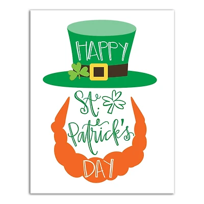 Happy St. Patrick's Day Leprechaun Canvas Wall Art