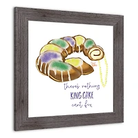 Nothing King Cake Can't Fix Western Gray Framed Print