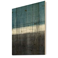 Designart - Teal Meets Grey Abstract Art