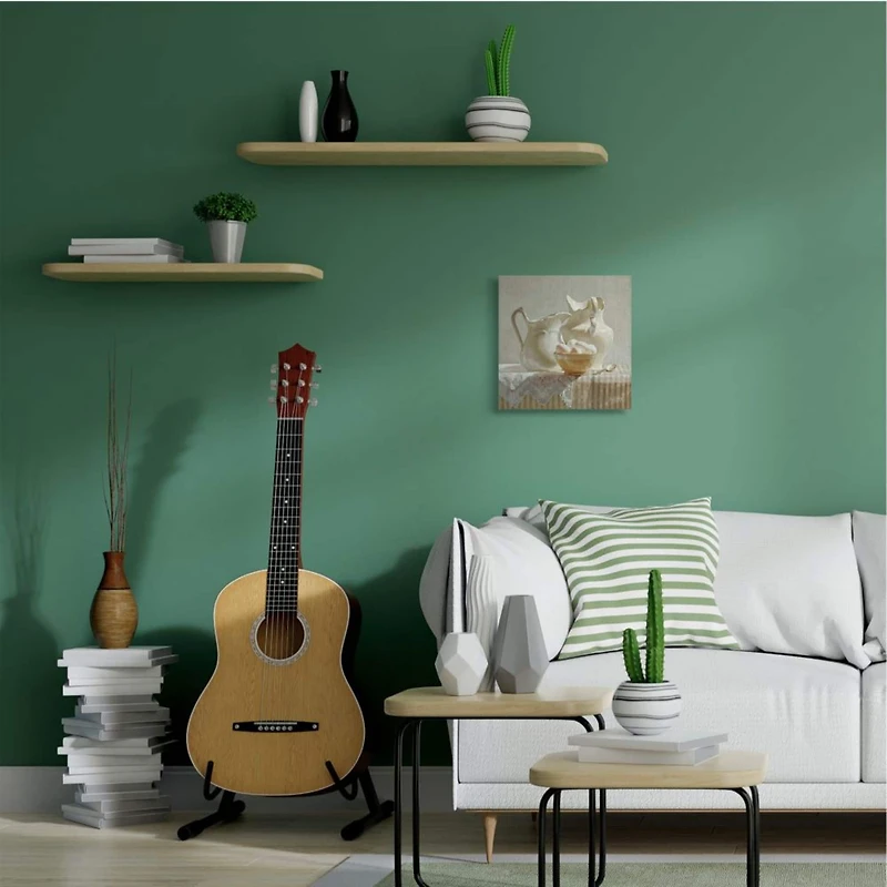 Stupell Industries Country White Pitchers Farm Table Still Life Canvas Wall Art