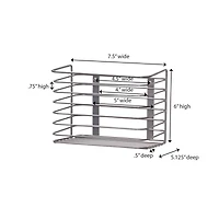 Household Essentials 7.9" Silver Door Mount Cabinet Organizer