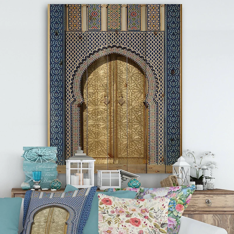 Designart - Morroco Palace Golden Doors