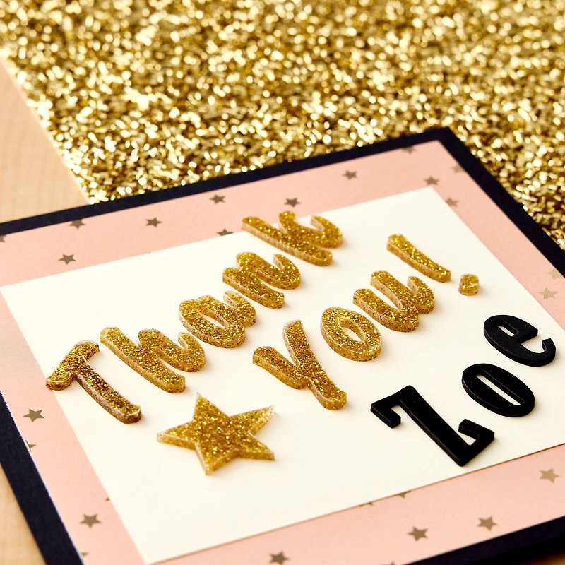 Gold Sparkle Thank You Stickers by Recollections™