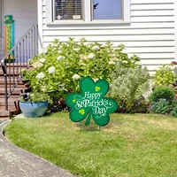 Glitzhome® 24" St. Patrick's Metal Shamrock Yard Stake