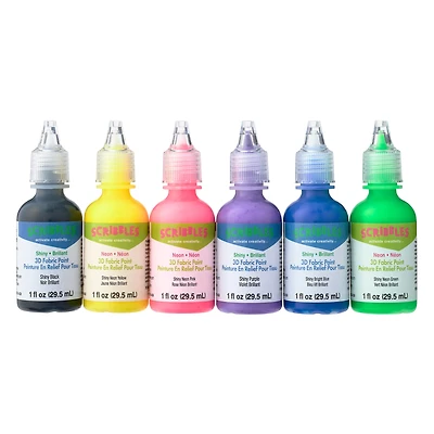 Scribbles® 80's Pop 3D Fabric Paint Set