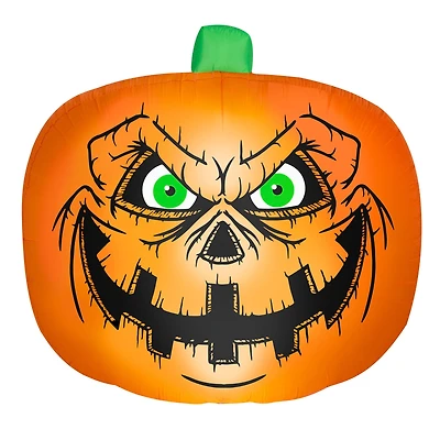 7.5ft. Airblown® Halloween Inflatable Flat-Styled Jack-O'-Lantern with Creepy Face