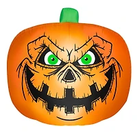 7.5ft. Airblown® Halloween Inflatable Flat-Styled Jack-O'-Lantern with Creepy Face