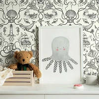 RoomMates Deep Sea Toile Peel & Stick Wallpaper