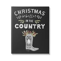 Stupell Industries Christmas Better In Country Phrase Canvas Wall Art