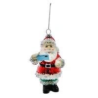 5.25" Selfie Santa Claus Glass Ornament by Ashland®