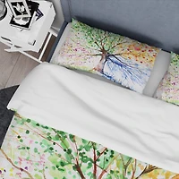 Designart 'Four Seasons Tree' Floral Bedding Set