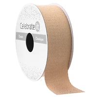 1" x 3yd. Gold Metallic Twill Ribbon by Celebrate It® Classic