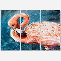 Designart - Pink Flamingos In Blue Water II