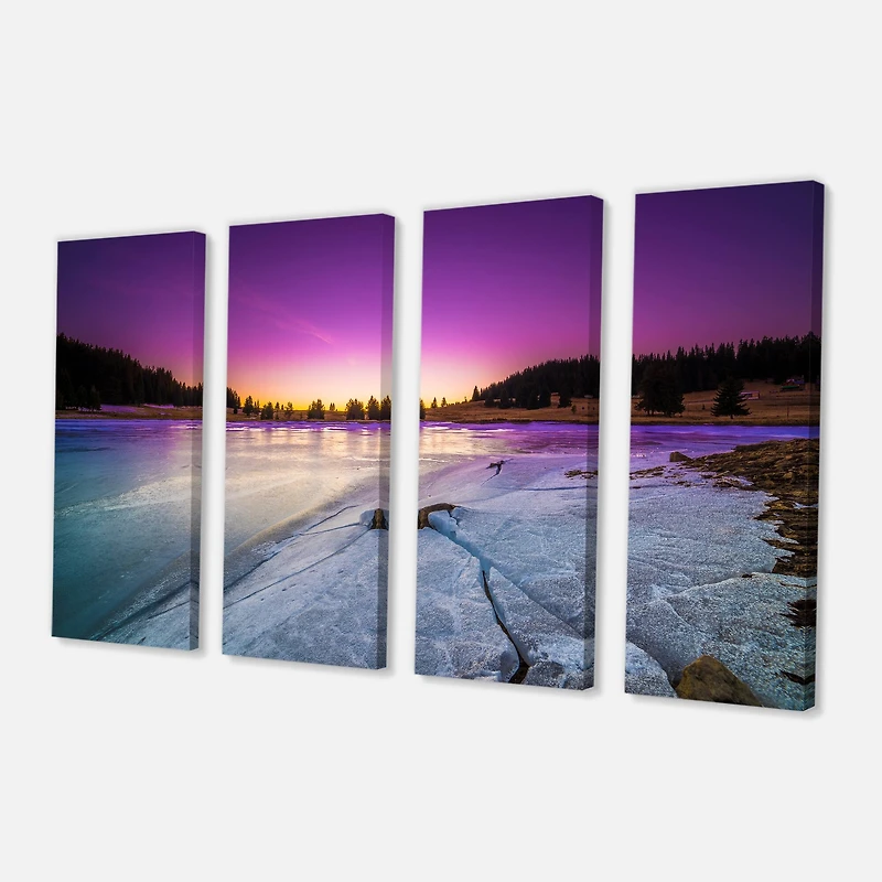 Designart - Sunrise over Frozen Lake